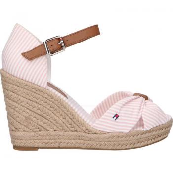 Sandalias de Mujer Tommy Hilfiger Seersucker con Plataforma Alta 0J8 Soothing
