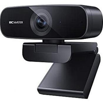 BCMASTER Webcam 1080P Full HD con Micrófonos Estéreo Duales y Corrección Automática del Color, Cámara Web USB para PC y Portátil para Reuniones con Zoom y Grabación de Videos