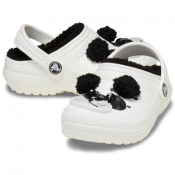 Crocs Classic Lined Clog Unisex Slippers - White - Size 28-29