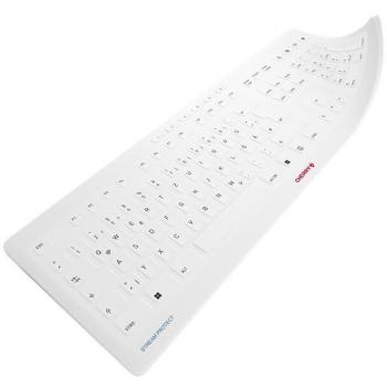 CHERRY STREAM PROTECT MEMBRANE, Protector de Teclado Higiénico de Silicona, Membrana Desinfectable Compatible con Todos los Teclados CHERRY STREAM, Teclado Alemán (QWERTZ),