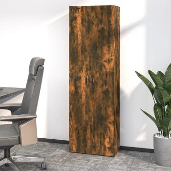 Gabinete de oficina de roble ahumado 60x32x190 cm madera multicapa