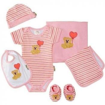 Playshoes Geschenk-Set 6-Teilig Conjunto de Ropa, Rosa, Talla única Unisex bebé