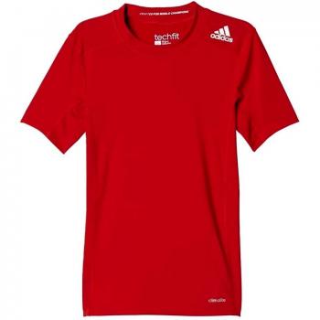 adidas Yb Tf Base Tee Camiseta, Niños, Rojo