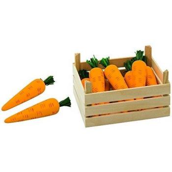 Zanahorias de Madera en Caja - Juguete Educativo Goki, 10 Piezas