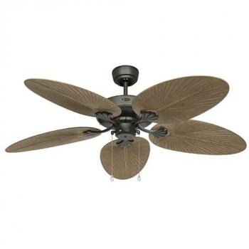 Ventilador de Techo Outdoor Classic BZ-PR, Ventilador de Techo para Exteriores con Cadenas, Diseño Clásico en Color Bronce con Palmera