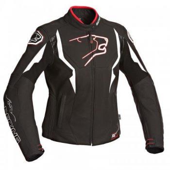 Bering chaqueta moto Lady agera-r, Negro/Blanco, talla 42 