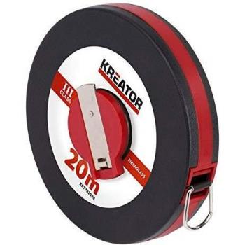 KREATOR KRT702020 - Fiberglass cinta de medir 20 m