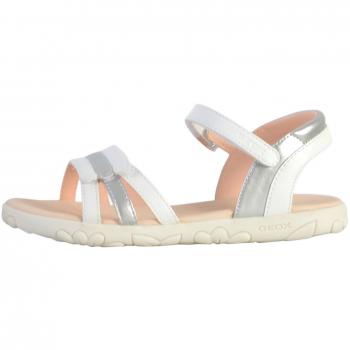 Sandalias Geox para Niña J258ZA 054AJ Haití Blanco-Plata EU 27