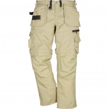 Fristad Kansas - Pro Trousers Zip-off 242 PS25 Sz 35.5/90 Short Khaki 100545-210 D96