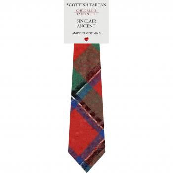 Boys All Wool Tie Woven Scotland - Sinclair Ancient Tartan