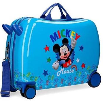Disney Mickey Stars Maleta Infantil Azul 50x38x20 cms Rígida ABS Cierre combinación 34L 2,1Kgs 4 Ruedas Equipaje de Mano