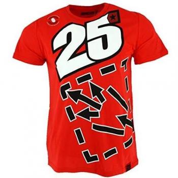 Maverick Vinales Camiseta de Manga Corta, Hombre, Rojo, M