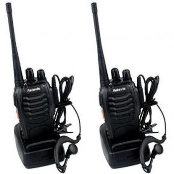Retevis H-777 Walkie Talkie Recargable UHF 400-470MHz 3W 16 Canales Linterna Incorporada Con Auricular
