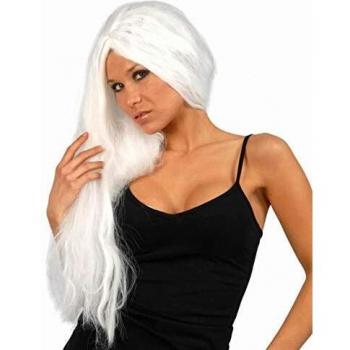 PELUCA MELENA LISA BLANCA