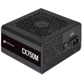 Fuente de Alimentación Corsair CX750M, Serie CX-M, 750W, Certificación 80 PLUS Bronze, Semimodular y Silenciosa con Condensadores de 105°C - Color Negro