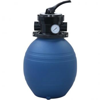 vidaXL Pool Sand Filter with 4 Position Valve Blue 300 mm