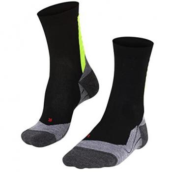 Calcetines Deportivos Falke Achilles para Hombres - Negro y Gris Oscuro, Talla 46-48