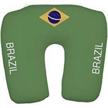 Travelstar TS-F-1003 2-in-1 Camiseta-Almohada de Brasil, fútbol-Camiseta Neck Pillow Brazil