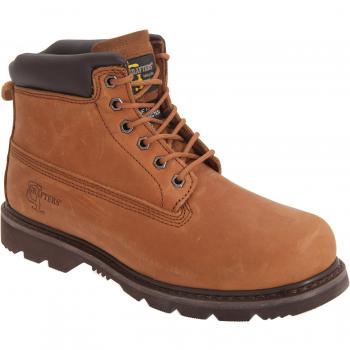 Grafters Mens 6 Eye Padded Leather Work Boots