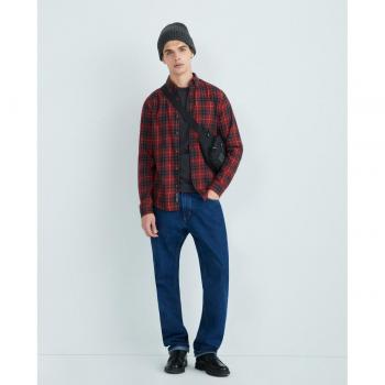 Camisa de algodón orgánico a cuadros vintage Superdry para hombre, variedad de color y talla