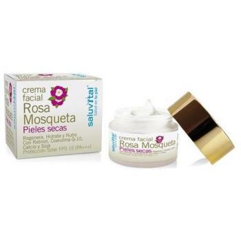 Crema Facial Rosa Mosqueta con Ácido Hialurónico y FPS 15