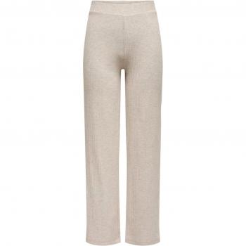 Only Emma Women's Wide Trousers in Pumice Stone/Detail Melange
