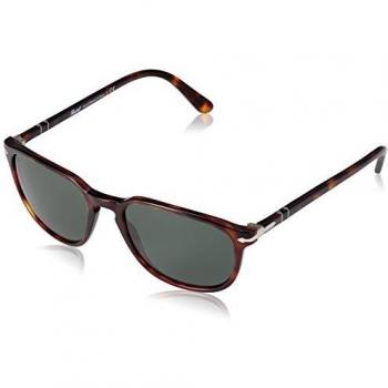 Persol Men's 3019 Tortoise Frame/Grey / Green Lens Plastic Sunglasses, 55mm