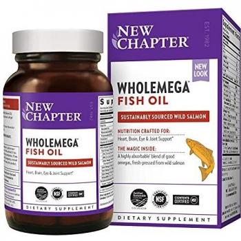 Newchapter 1000mg Wholemega Whole Fish Oil Softgels - Pack of 120 Softgels