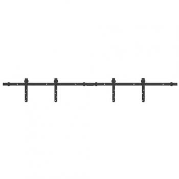 Kit de puerta corredera de armario acero carbono 152,5 cm
