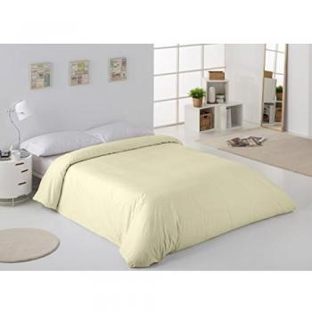 ESTELA - Funda nórdica Combi Liso 200 Hilos algodón Peinado, Color Marfil - Cama de 180/200 cm. - 100% Algodón - 200 Hilos