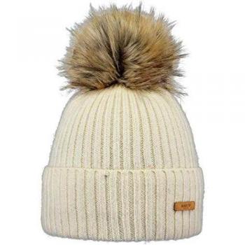 Barts Augusti Faux Fur Pom Pom Beanie - Cream White - Women's One Size Hat