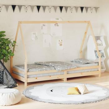 Estructura de cama para niños madera maciza de pino 90x200 cm Vidaxl Marrón
