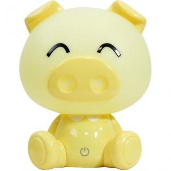 Lámpara de mesa infantil PIGGY LED integrada Plástico Amarillo