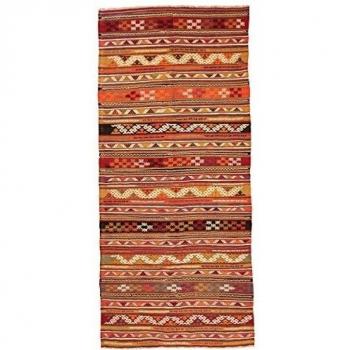 Kelim Kilim Vintage alfombra original denizli 155x355 cm algodón