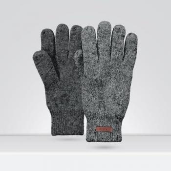 Barts Haakon Men's Lambswool Gloves - Grey - Size L/XL