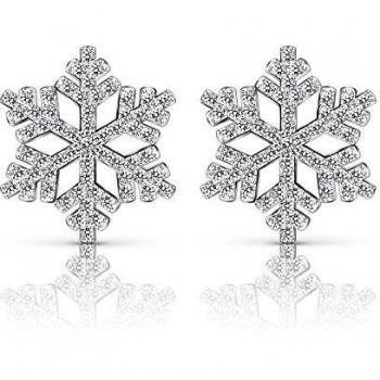 B.Catcher Pendientes Mujer Plata de Ley 925 ''La Reina de las Nieves'' con Para Regalo Originales
