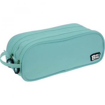 Estuche doble Bits & Bobs azul soft 24,5x9,5 cm