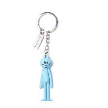 Rick and Morty Keychain Meeseeks 3D Rubber Blue