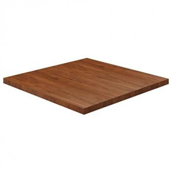 Tablero de mesa cuadrada de madera de roble marrón oscuro 90x90x4cm