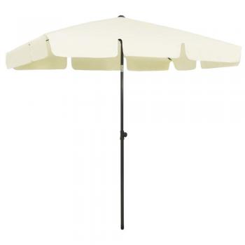 Sombrilla de playa amarillo arena 200x125 cm