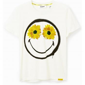 Desigual Women's Smiley Floral Cotton T-Shirt - XL