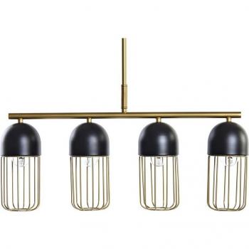 Lámpara de Techo Negro Dorado 220 V 50 W (60 x 11 x 26 cm)