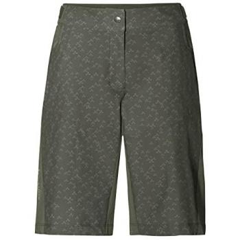 Short MTB Mujer Vaude Ledro estampado caqui corto culotte verde 40