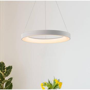 Lámpara colgante LED Niseko II blanca Ø 38 cm, 30W, control remoto