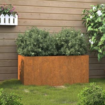 vidaXL Corten Steel Planter 62x30x29 cm