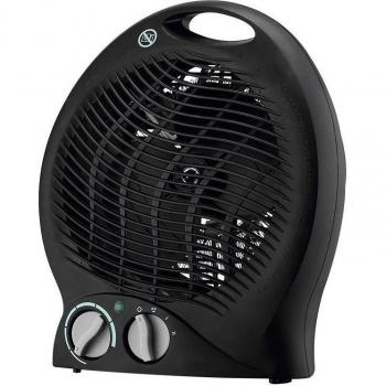 Termoventilador Eléctrico Candil 2000W Negro con 2 Potencias, 3 Funciones, Termostato Regulable y Asa (26,8x25,7x15,5cm)