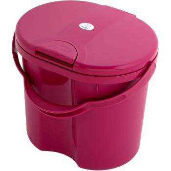 Rotho Babydesign TOP Cubo para pañales, Tapa abatible, 11 l, A partir de 0 meses, TOP, Swedish Rose