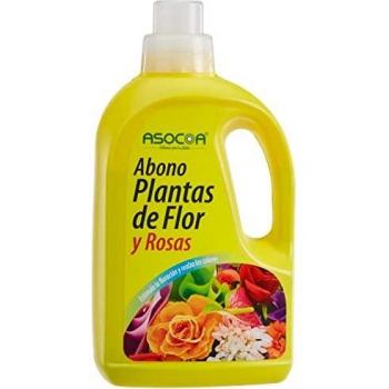 ASOCOA COA100 Abono Plantas de Flor y Rosas 1 litro, Amarillo, Plantas con flor