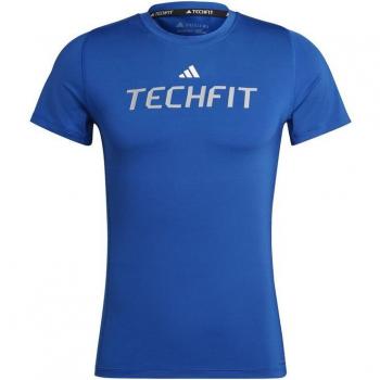 Camiseta de fitness adidas Techfit gráfica para hombre azul