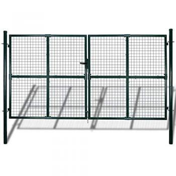 Double Door Fence Gate Powder-Coated Steel